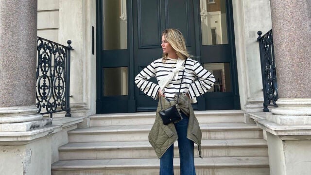 Amelia Bono disfrutando del fin de semana en Londres con un look de lo mas otoñal.