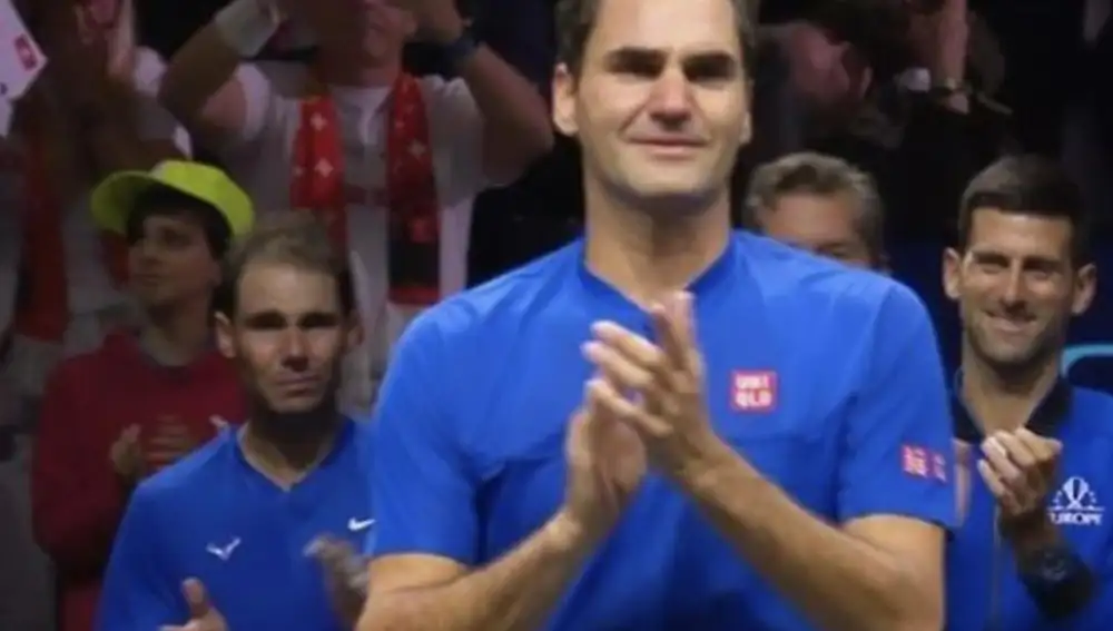 La imagen que subió Kyrgios para despedirse de Federer.