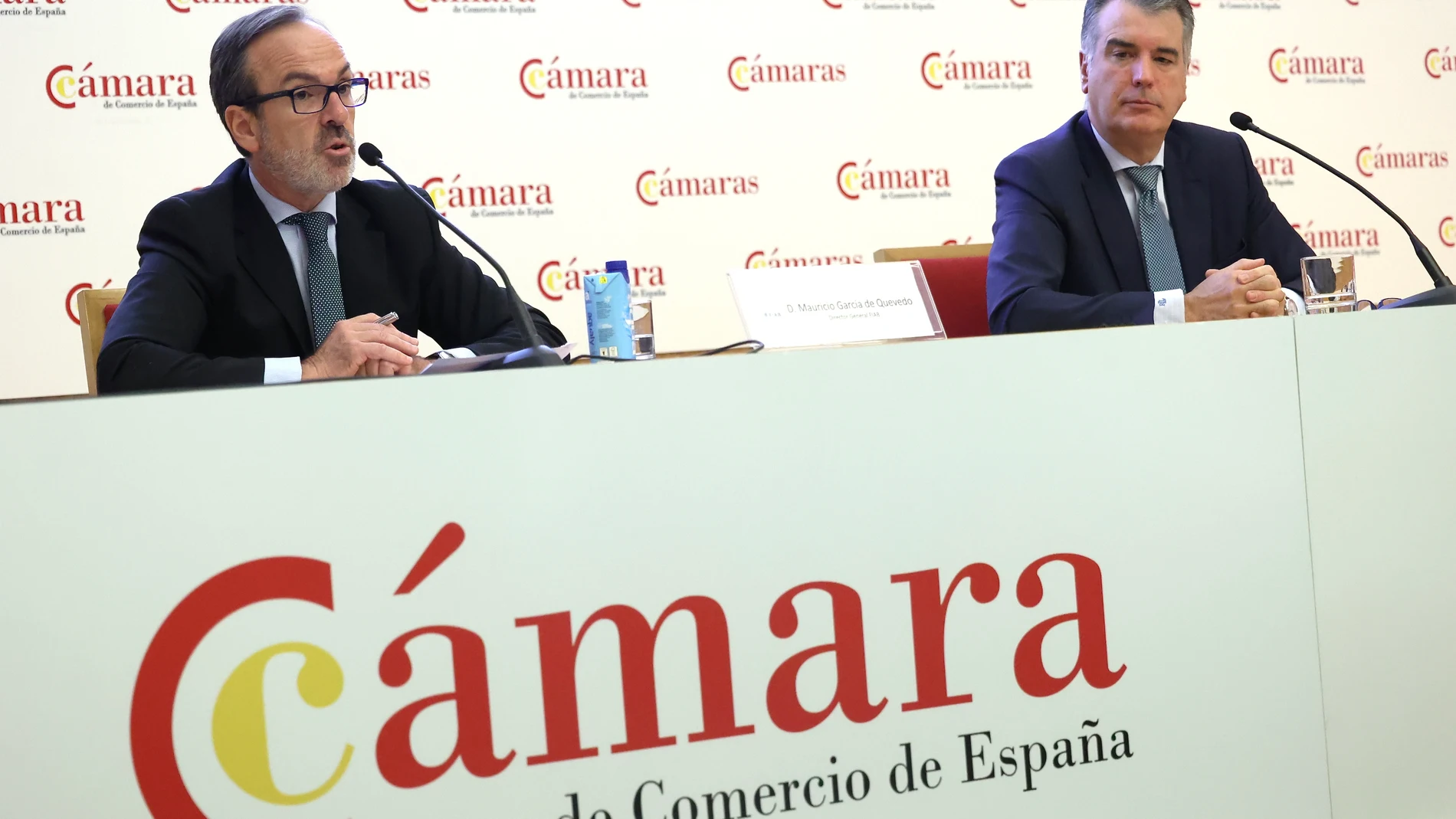 Presentación de Manufacturing Partners, un evento especializado en la producción para terceros que celebrará su primera edición en junio de 2023 en Feria de Valladolid. Intervienen el presidente del Comité Ejecutivo de Feria de Valladolid, Víctor Caramanzana; el director general de FIAB, Mauricio García de Quevedo, y director general de Feria de Valladolid, Alberto Alonso