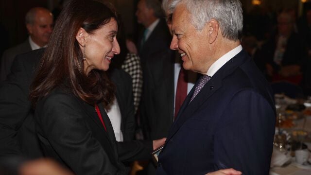 El Comisario de Justicia de la UE, Didier Reynders y la ministra de Justicia, Pilar Llop.