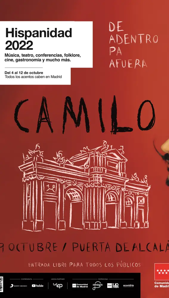 Camilo dará un concierto gratis en Madrid