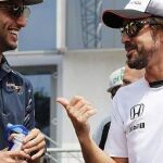 Daniel Ricciardo y Fernando Alonso mantienen una excelente relación