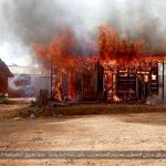 Imagen de la destrucción de la aldea, difundida por el Estado Islámico