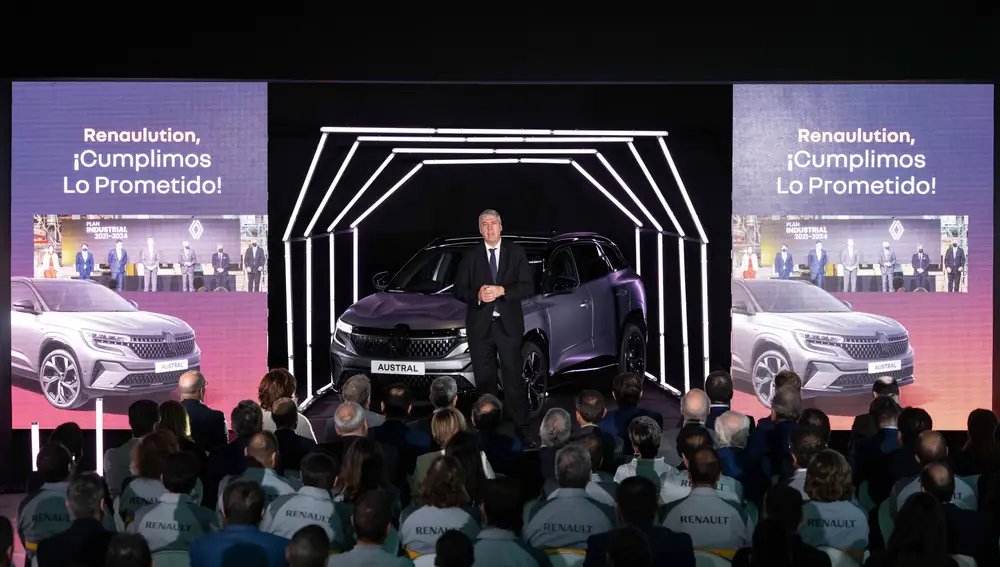 El presidente-director de Renault España, José Vicente de los Mozos, presenta el spot del nuevo Austral