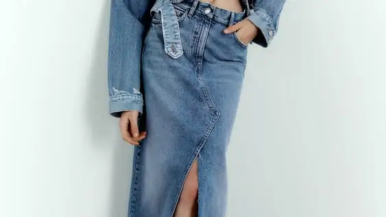 Falda Denim TRF