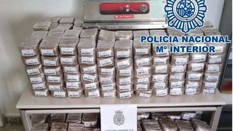 Droga intervenida en la "Operación Truck"