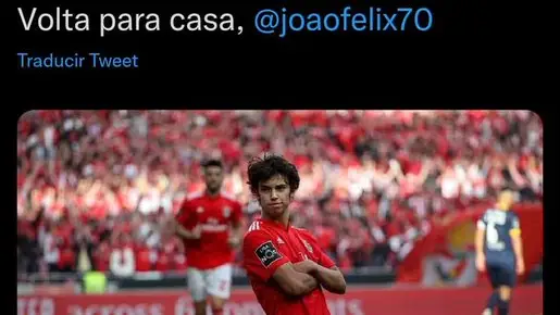 El tuit al que ha dado me gusta Joao Félix.