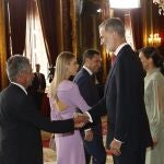 El presidente de Cantabria, Miguel Ángel Revilla, participa en la recepción oficial de los Reyes en el Palacio Real