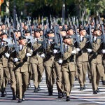 Militares durante un desfile