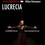 Cartel anunciador de la obra "Lucrecia", con Cristina Izquierdo