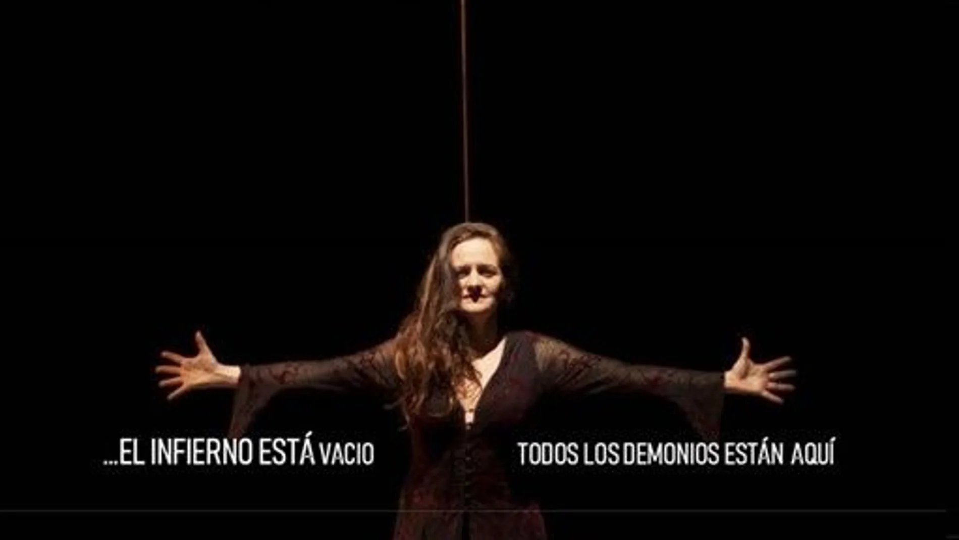 Cartel anunciador de la obra "Lucrecia", con Cristina Izquierdo