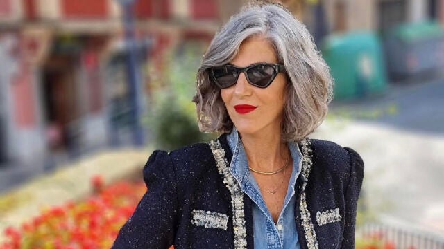 Carmen Gimeno con chaqueta de tweed.