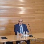 El abogado de una de las niñas intercambiadas en el hospital San Millán de Logroño, José Sáez Morga, en un juzgado riojano en 2022