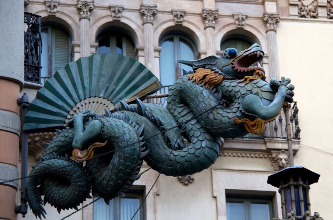 El dragón de las Ramblas de Barcelona
