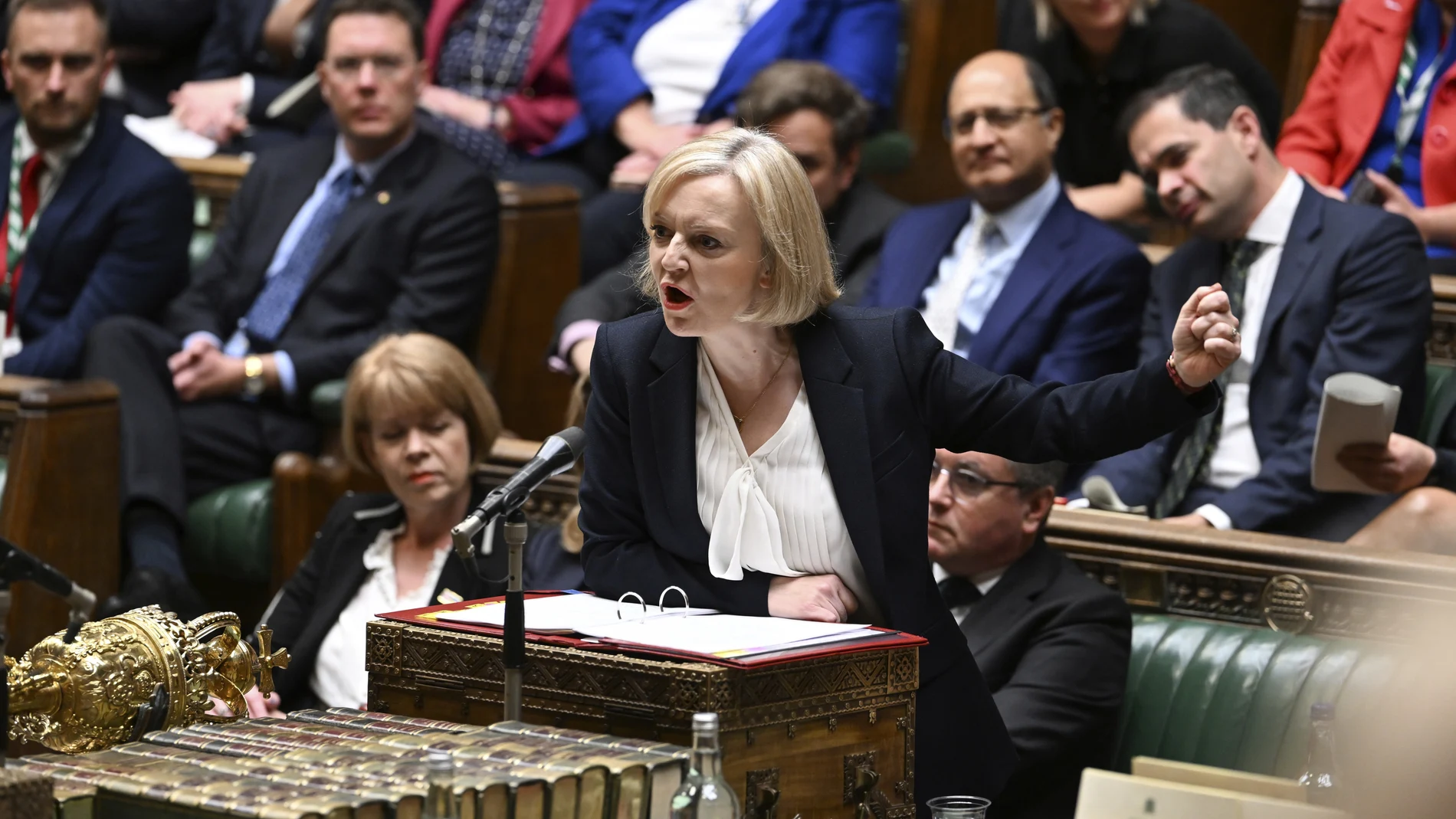 La "premier" Liz Truss, durante su comparecencia el miércoles en la Cámara de los Comunes