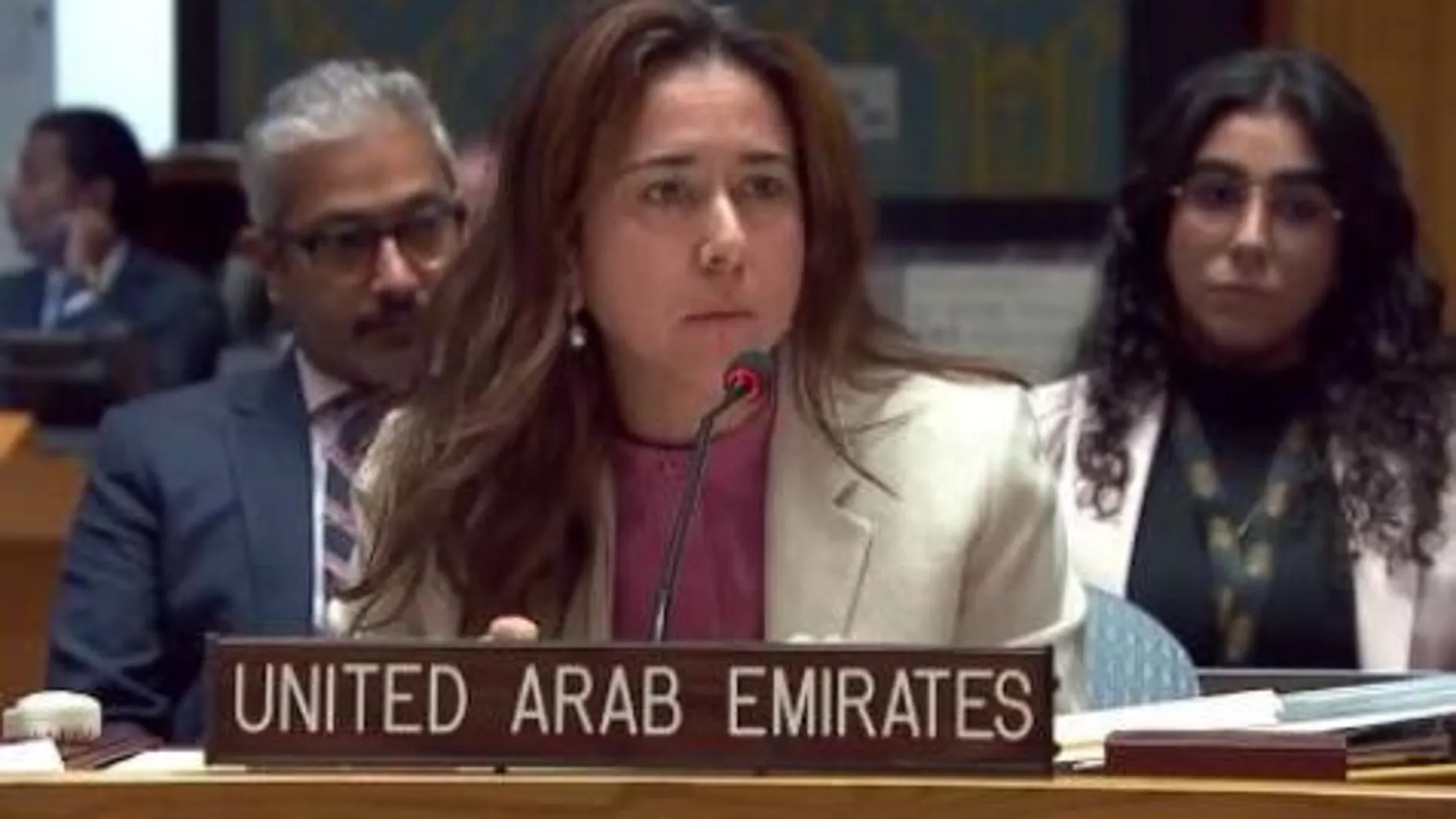 La embajadora de los EAU ante la ONU, Lana Zaki Nusseibeh (Tolo News)