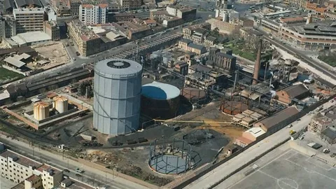 El Gasómetro en una imagen antigua