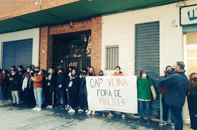 Protestas en Malilla, en València, contra los desahucios
