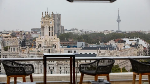Vistas de Madrid con lluvia
