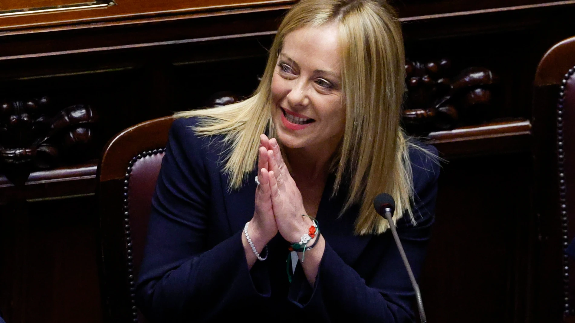 Giorgia Meloni en el parlamento italiano