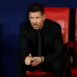 El entrenador del Atlético de Madrid, Diego Simeone