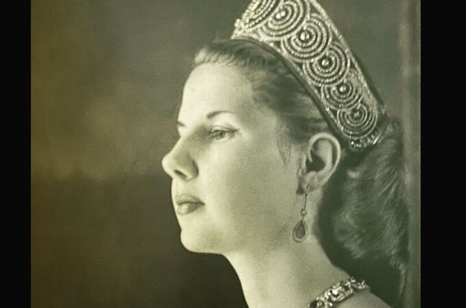 La duquesa de Alba con la tiara.