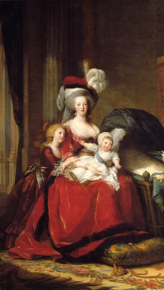 María Antonieta con sus hijos