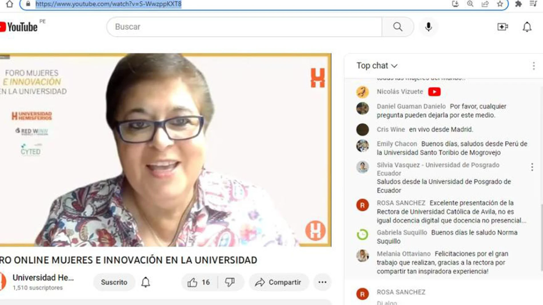 Sáez Yuguero participa en el foro "Mujeres e Innovación en la Universidad"