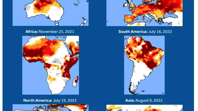 Grado de influencia del cambio climático en las temperaturas diarias de todo el mundo