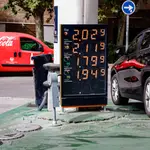 Precio del diésel en una gasolinera, a 27 de octubre de 2022, en Madrid (España)