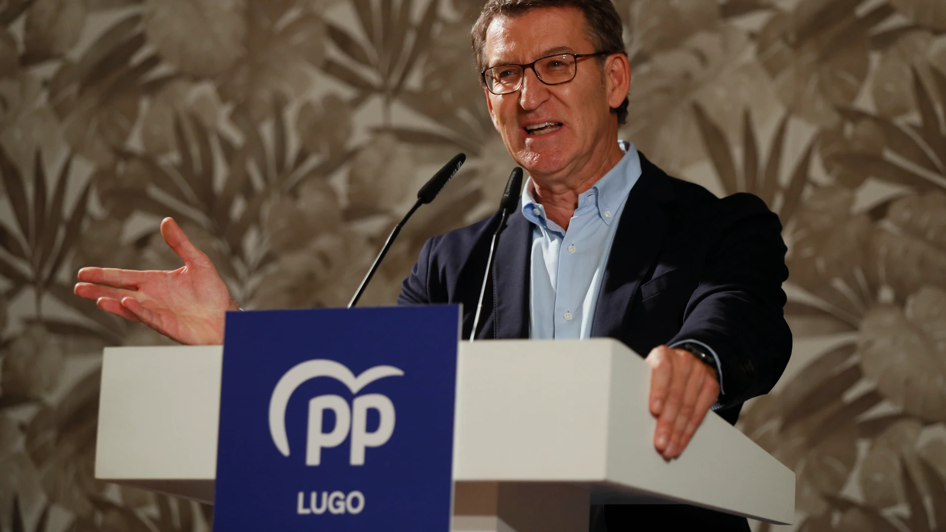 El presidente del PP, Alberto Núñez Feijóo, en Lugo el pasado sábado.