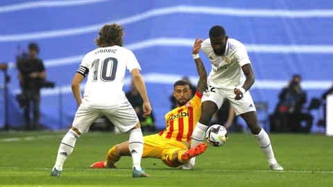 Rüdiger y Modric en el Real Madrid-Girona de LaLiga en el Santiago Bernabéu