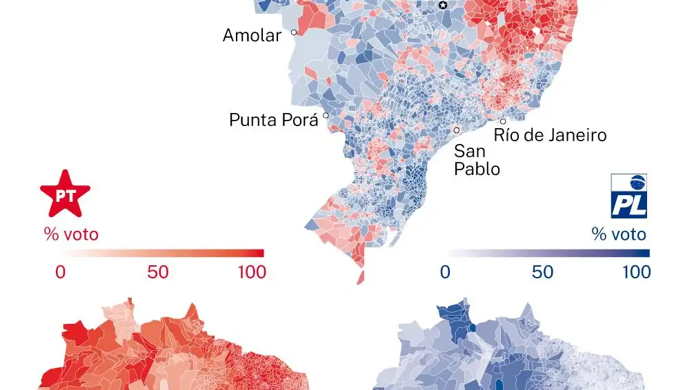 Resultados segunda vuelta Brasil