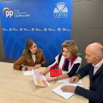 Los procuradores del PP por Valladolid Ramiro Ruiz Medrano, Paloma Vallejo y Noemí Rojo analizan los presupuestos autonómicos para 2023
