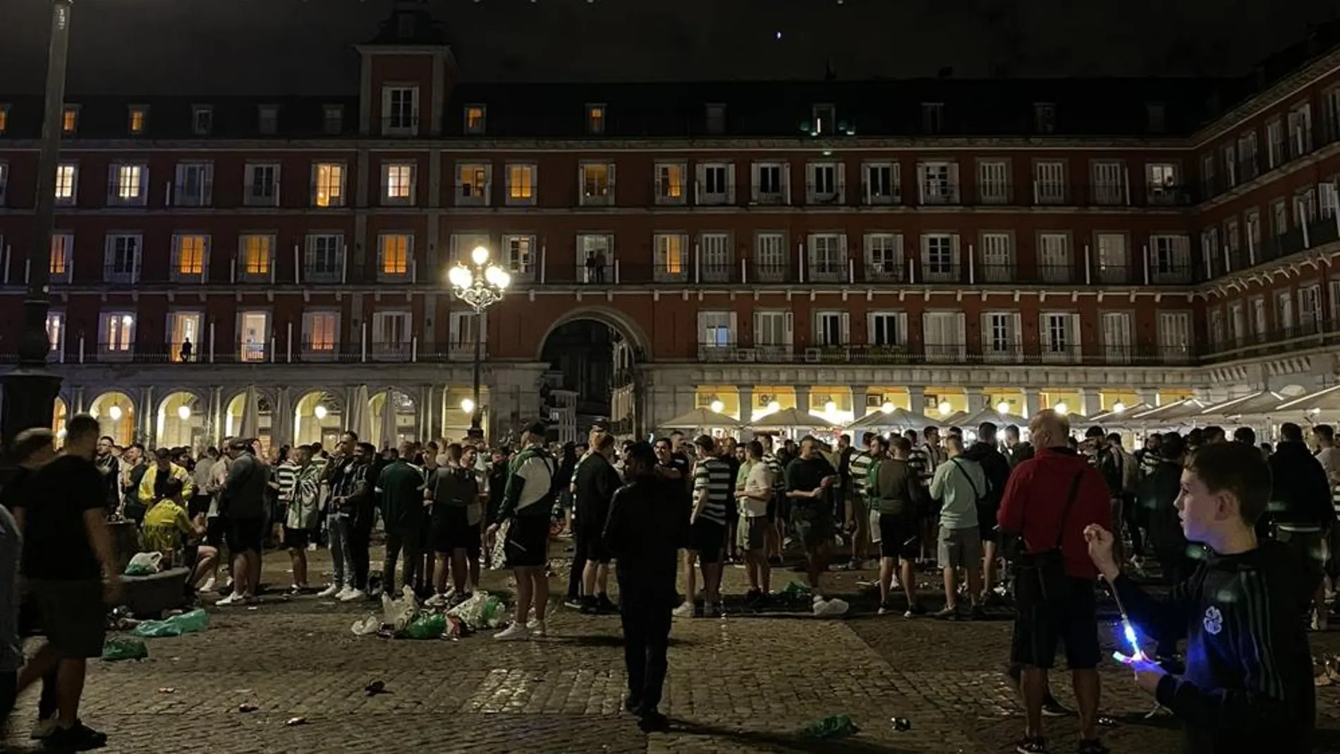 Imagen de los ultras del Celtic en Madrid