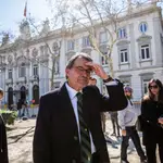 El expresidente de Convergencia, Artur Mas, a las puertas del Tribunal Supremo durante el juicio del &quot;procés&quot;