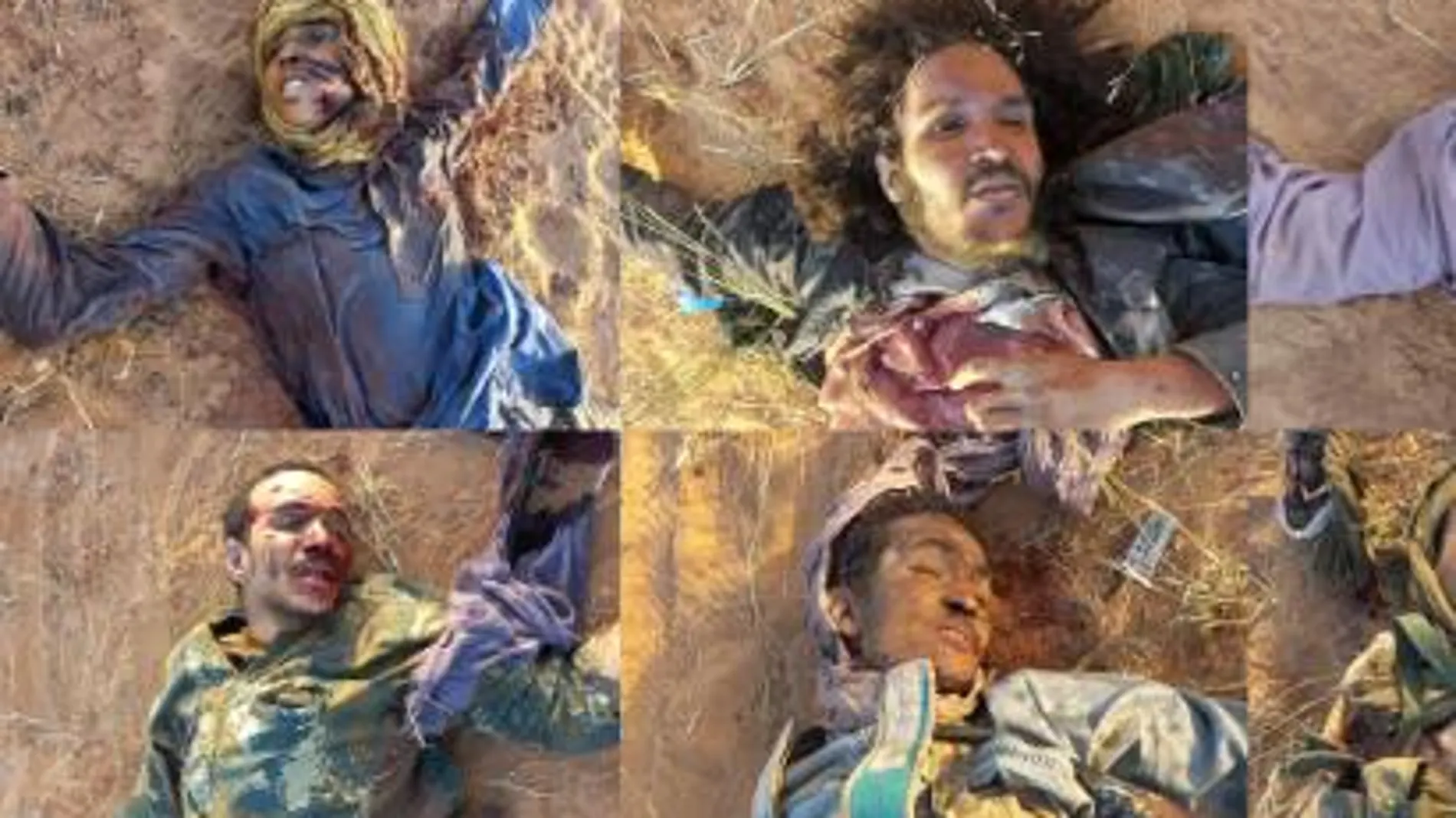 Fotografías de supuestos terroristas de Al Qaeda que, según el Estado Islámico, han logrado abatir en Mali