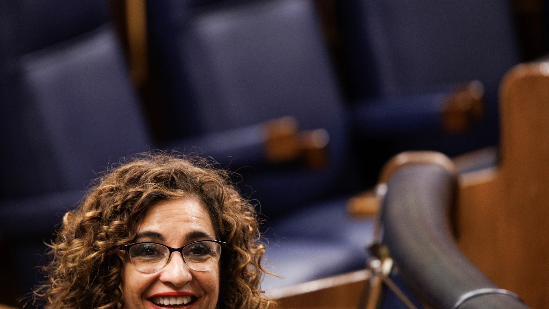 La ministra de Hacienda, María Jesús Montero a su llegada a la votación del pleno del Congreso este jueves en Madrid.