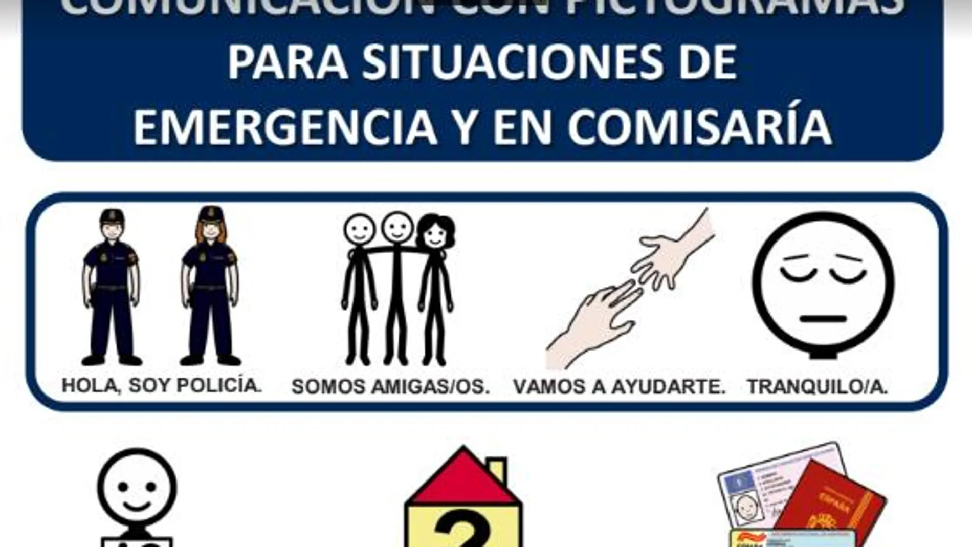 Una de las imágenes del cuaderno concebido para facilitar la comunicación con personas vulnerables