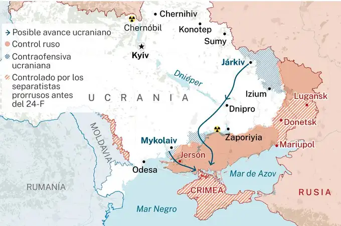 El Ejército de Ucrania podría liberar Crimea antes del próximo verano con un movimiento de pinza desde Jersón y Járkiv