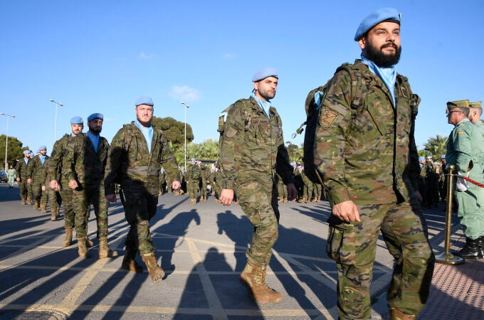 La primera rotación de 260 militares del contingente Brigada de Líbano XXXII (Brilib XXXVIII), que participa en la misión Libre Hidalgo, parten este domingo por la tarde desde Almería al Líbano