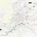 Plano de la ampliación de la Línea 11 de Metro de Madrid