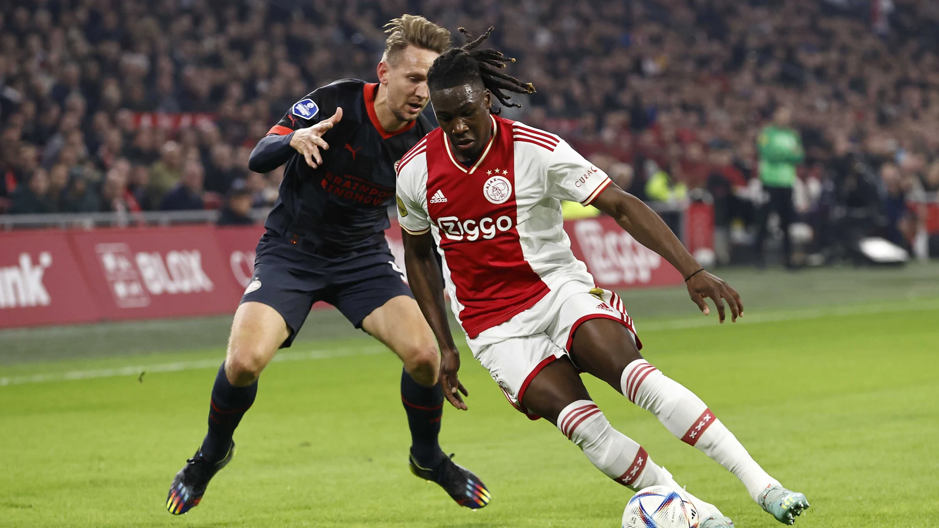 Luuk de Jong, durante el partido del pasado fin de semana ante el Ajax