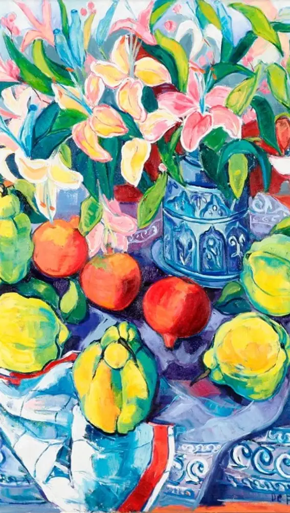 Cuadro de María Jesús de Frutos “Esplendido Regalo” (óleo sobre lienzo, 116 x 89)