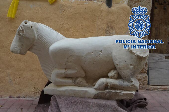 Imagen de la escultura recuperada por la Policía Nacional