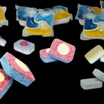 Varios tipos de pastillas de lavavajillas