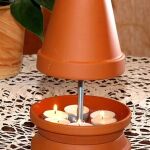Método Winter. Una maceta con unas velas como calefactor
