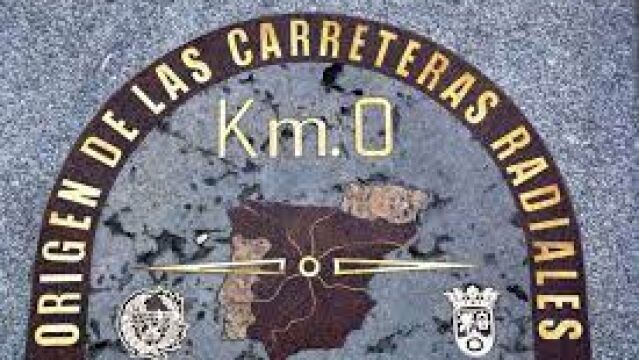Kilómetro cero en la Puerta del Sol