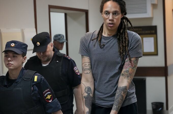 Brittney Griner, durante su detención en Rusia