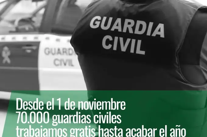 El Black Friday de Marlaska: 70.000 guardias civiles trabajan “gratis” los meses de noviembre y diciembre